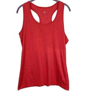 Reebok Racerback Ribbed Red Tank Top